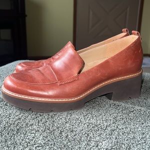 Naturalizer Darry Lug Sole Loafer, cognac-ish brown, size 8.5